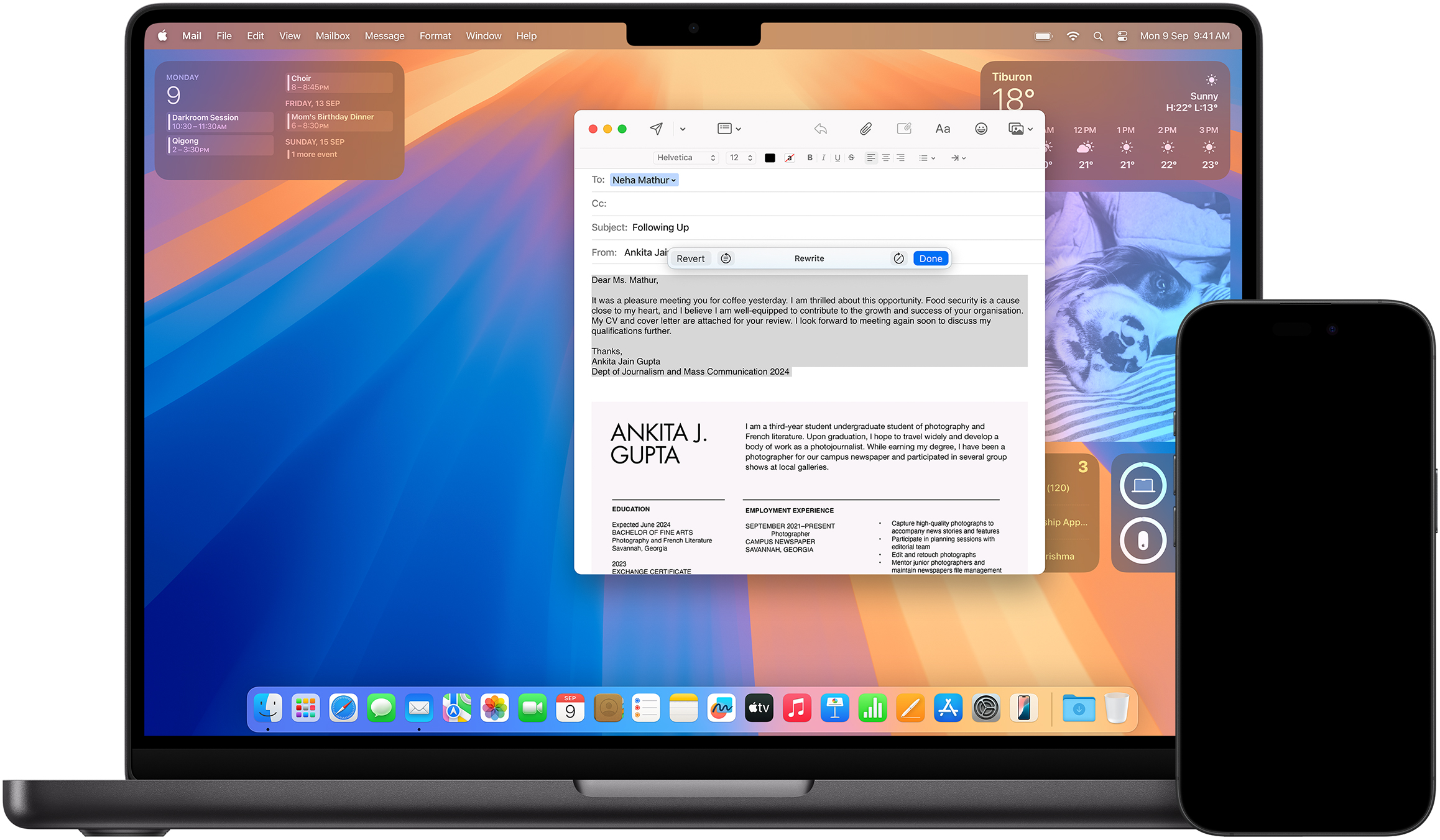MacBook Pro with AI interface